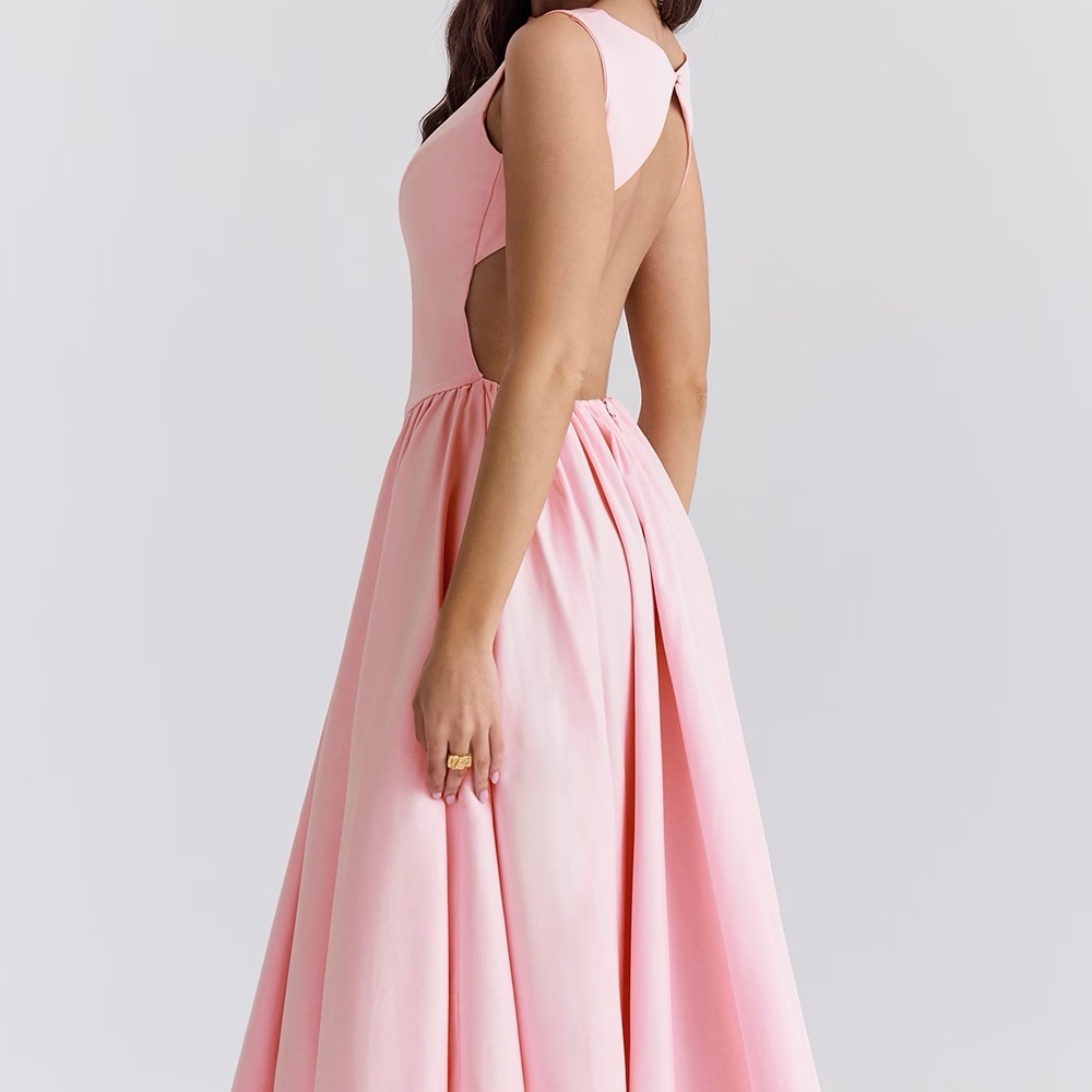 House of CB Pink Open-Back Midi Dress - Picture 4 of 5
